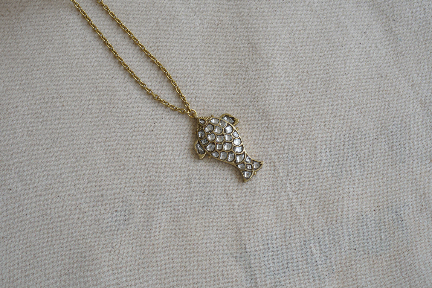 Fish Kundan Pendant (4-8919)(A) - JEWELSTYLE