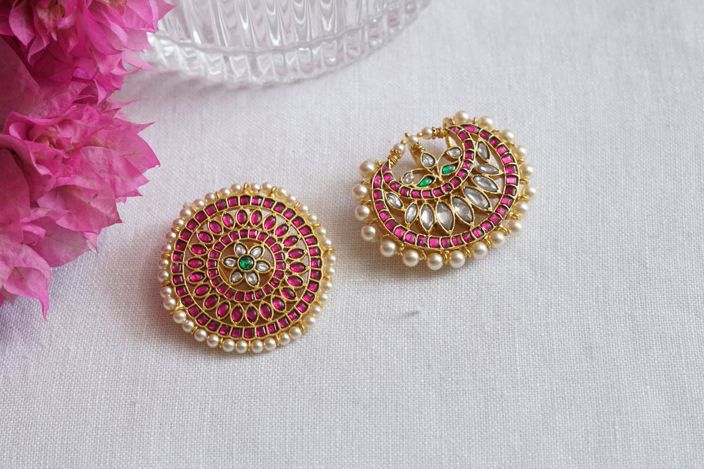 Sun & Moon Kundan Hairpin (5-1696)(K) - JEWELSTYLE