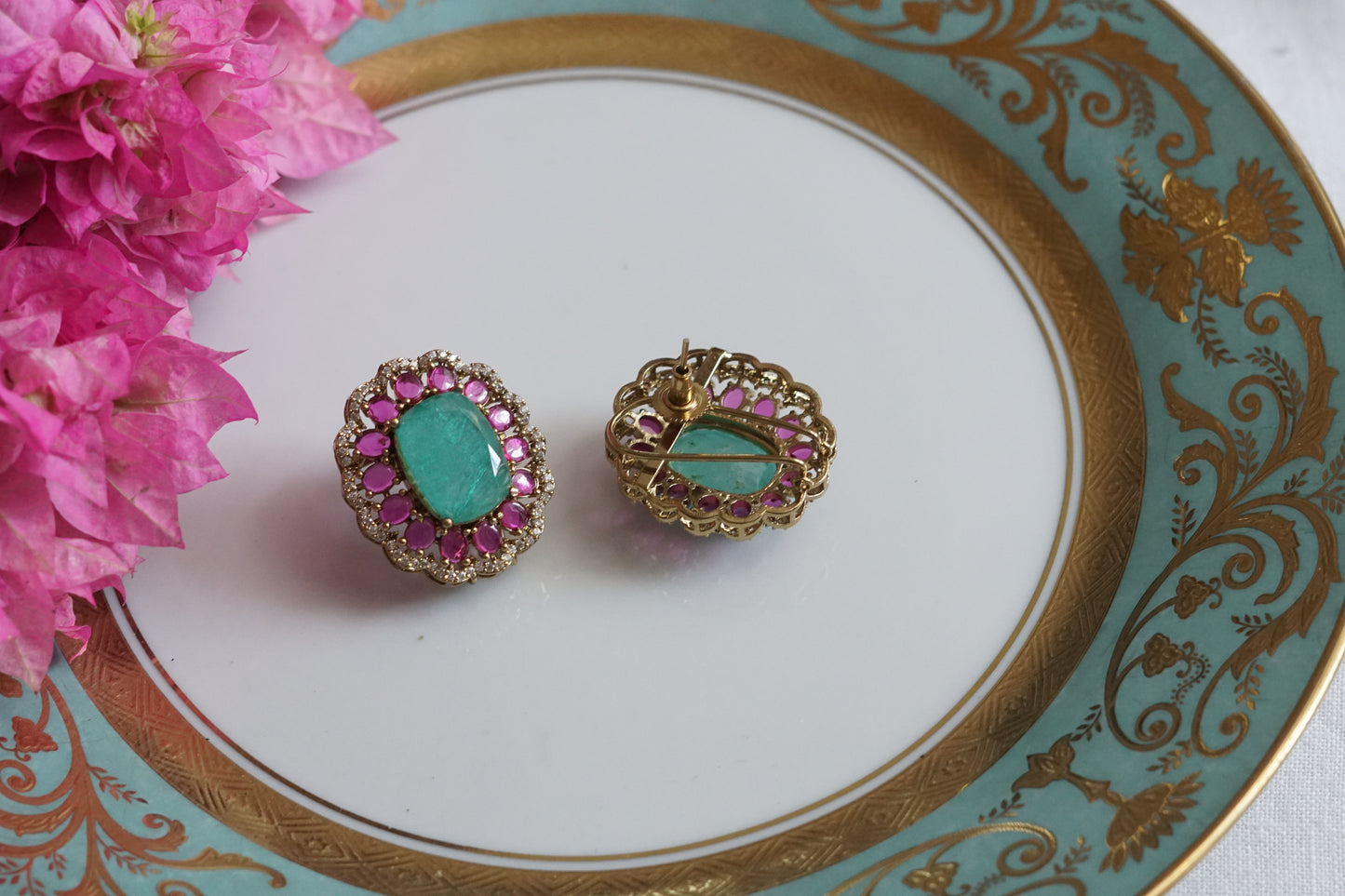 Polki Studs (1-5085)(B) - JEWELSTYLE