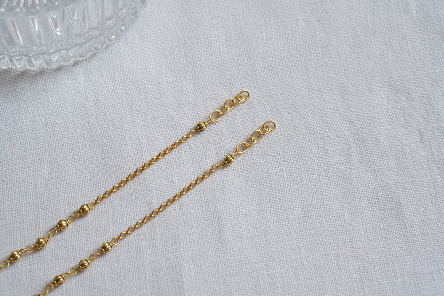 Golden Beads Earchain(9-366)(N) - JEWELSTYLE