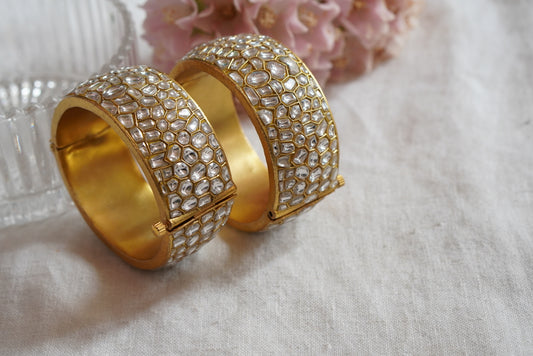 Kundan Bangle (3-415)(R)(PREORDER) - JEWELSTYLE