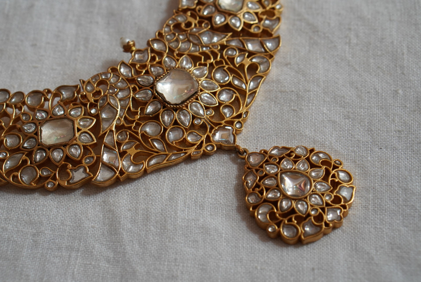 Kundan Necklace (4-7778) (R)(preorder) - JEWELSTYLE