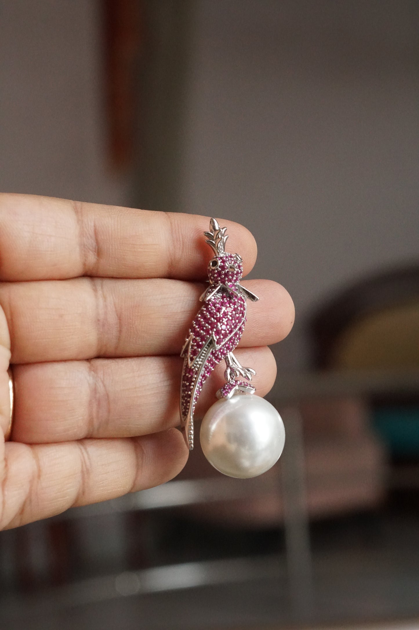 Pink stone Earrings (1-5174)(from turkey) - JEWELSTYLE