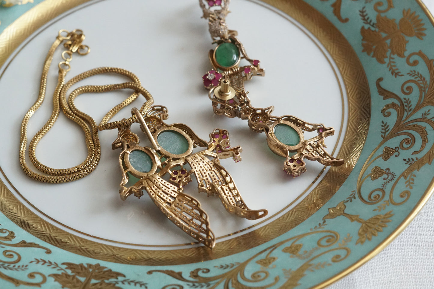 AD Necklace Set (4-9130)(B) - JEWELSTYLE