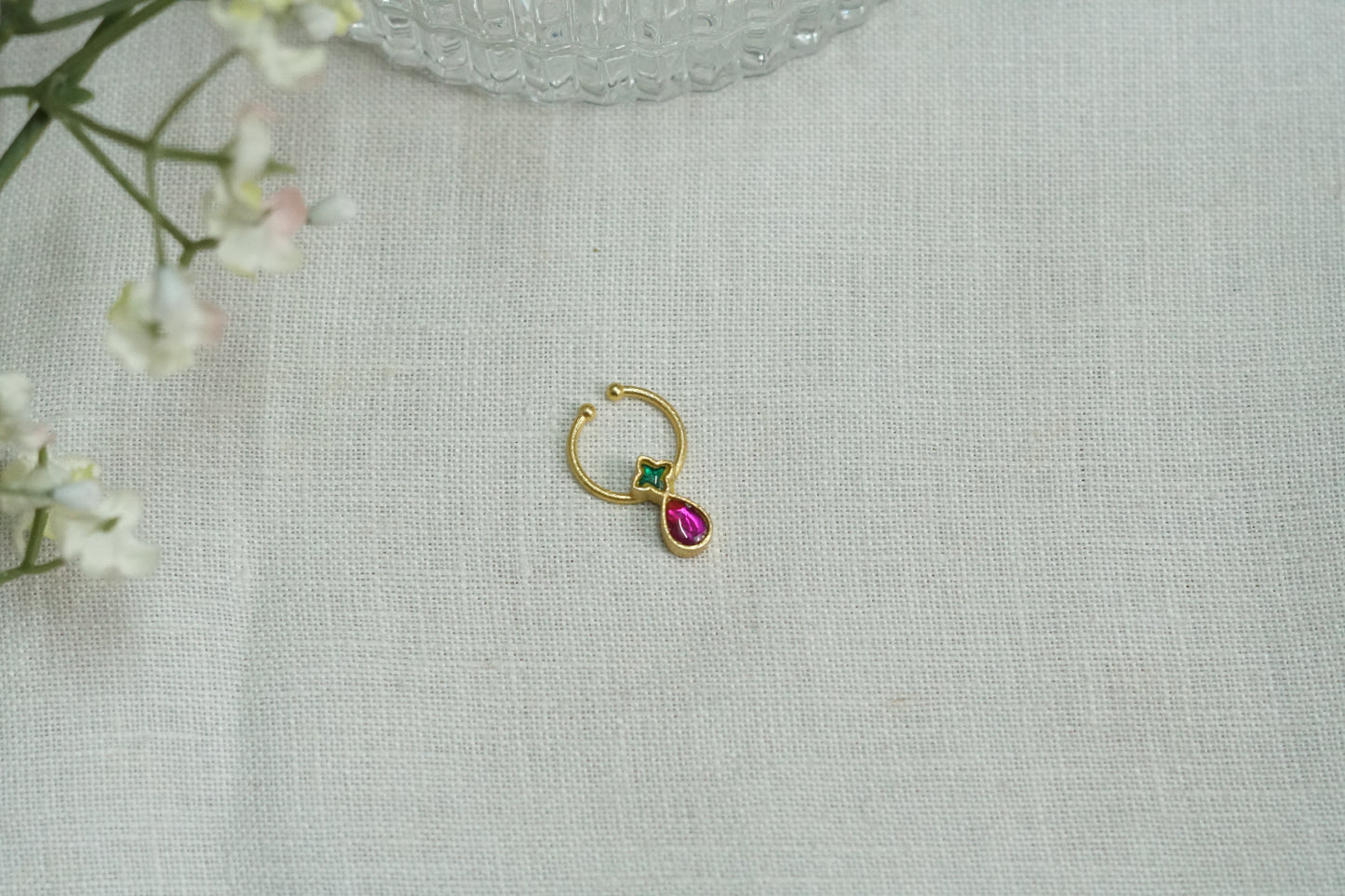 Antique jadau Septum Nosering (2-295)(AK)