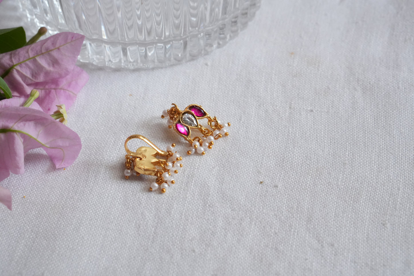 Kundan Bugadi Earrings (1-5104)(B) - JEWELSTYLE
