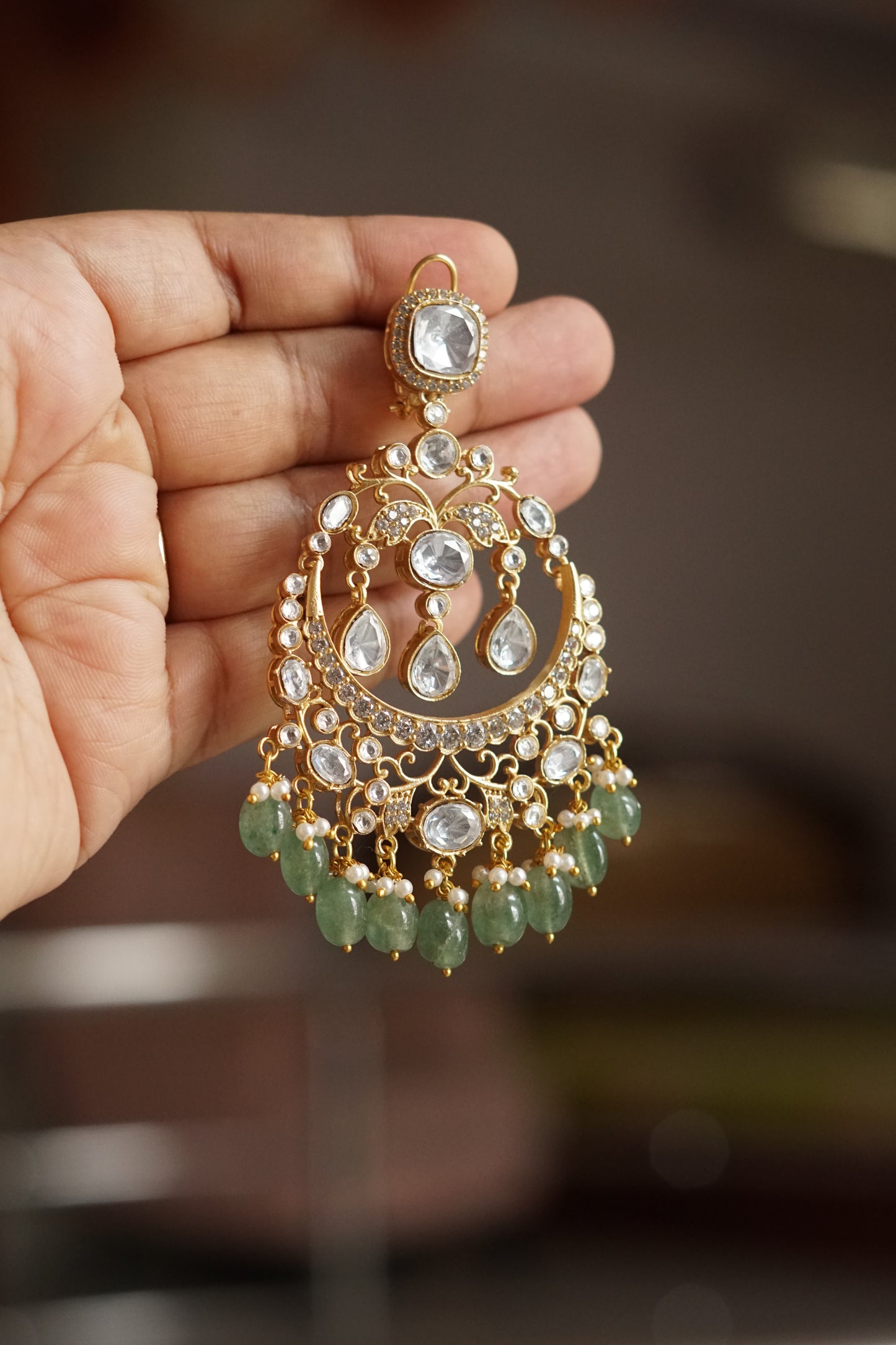Polki chandbali earrings (1-5188)(B)