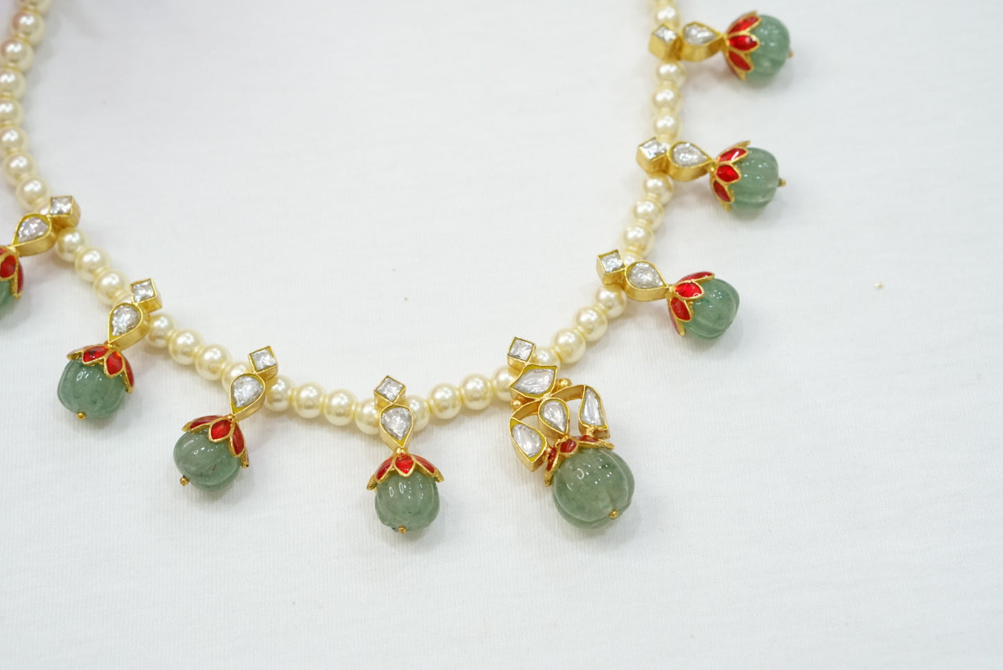 Kundan Necklace (4-7508)(R)(preorder) - JEWELSTYLE
