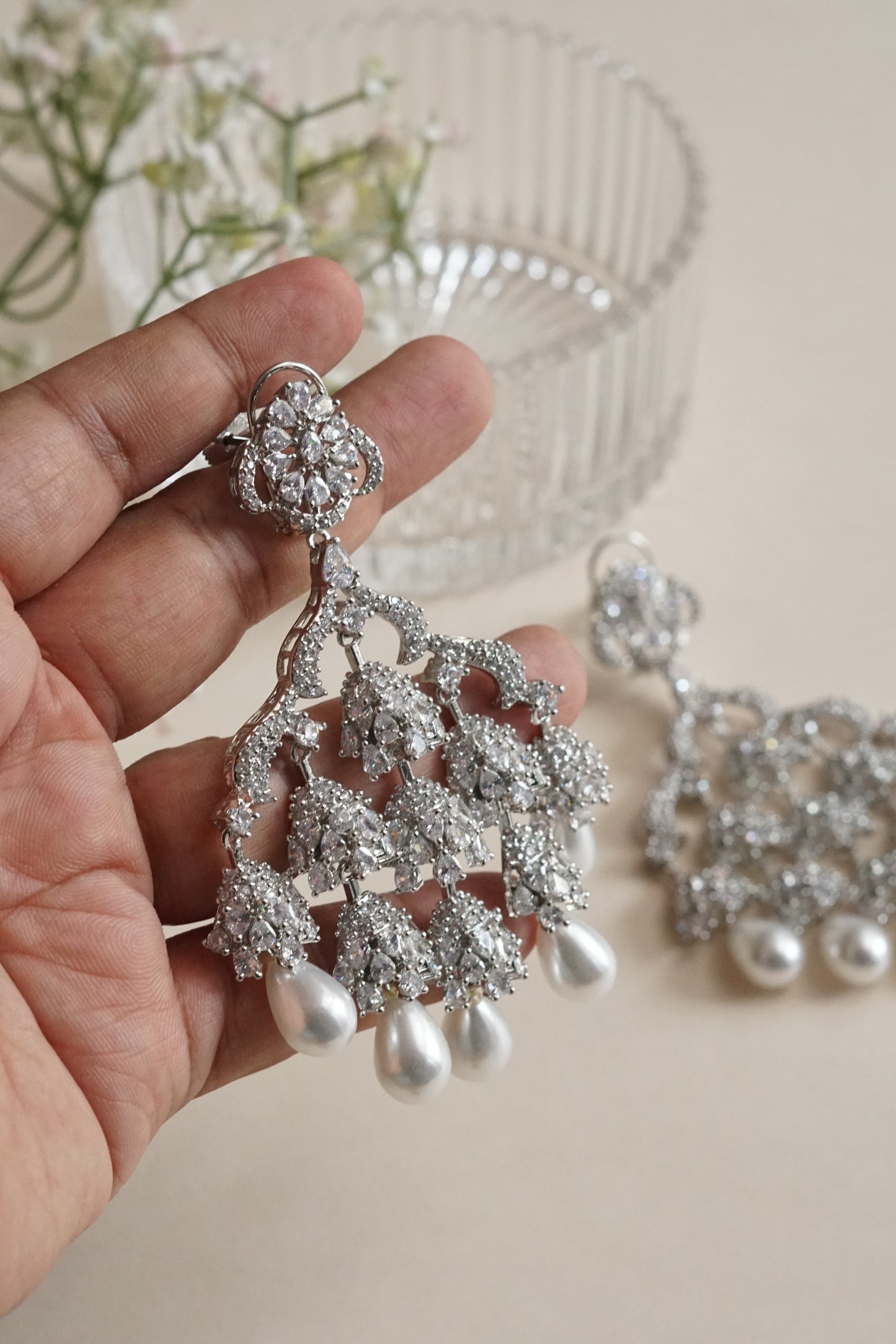 Ad stone earrings (1-5193)(B)
