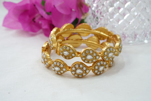 Kundan Openable bangle (3-381)(R)(Size 2’4)(PREORDER) - JEWELSTYLE