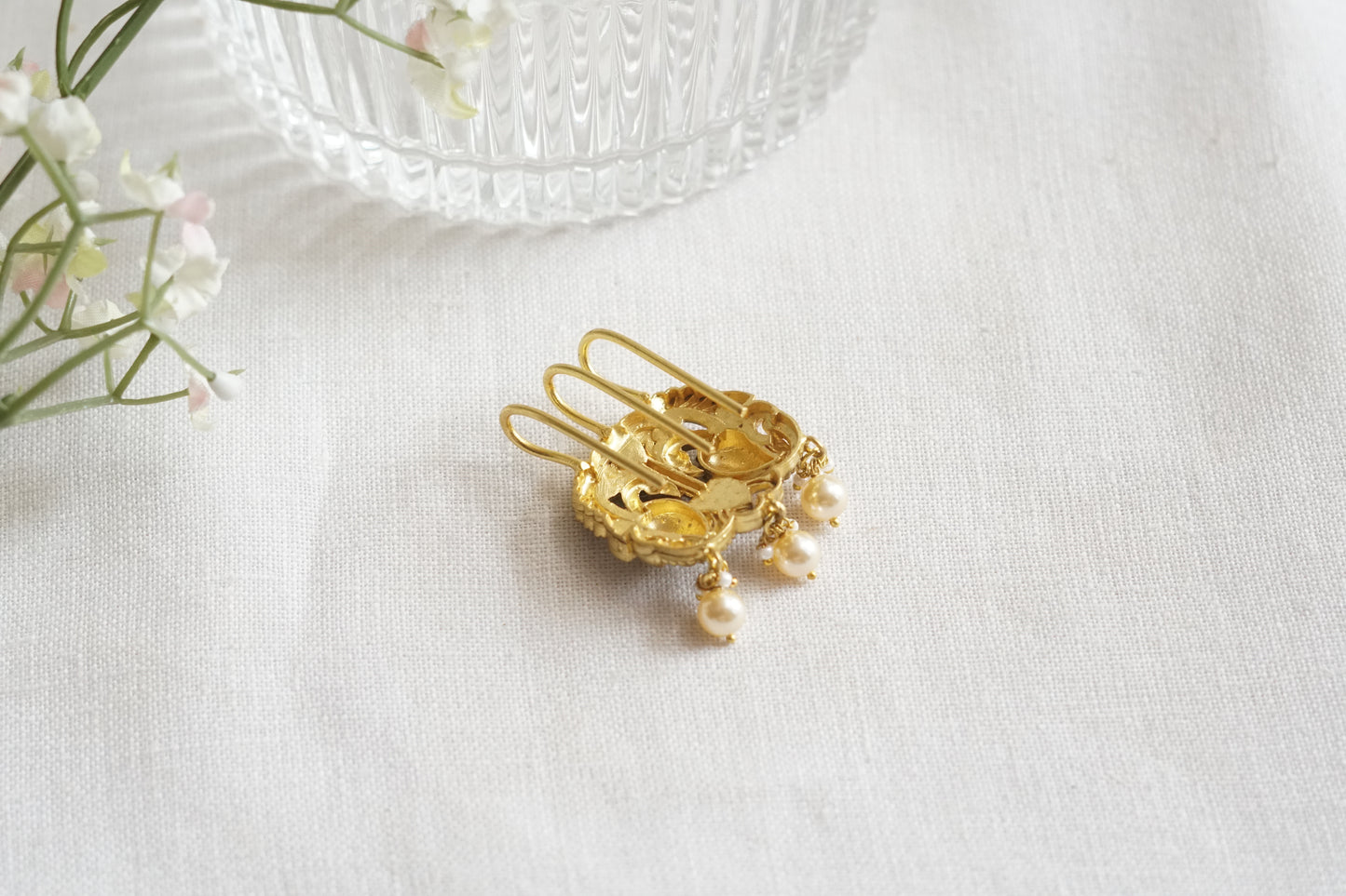 Kundan Hairpin & Pendant (5-1724)(K)