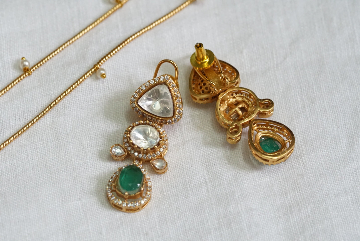 Kundan polki Pendant necklace set (4-5759)(B)( BEST SELLER) - JEWELSTYLE