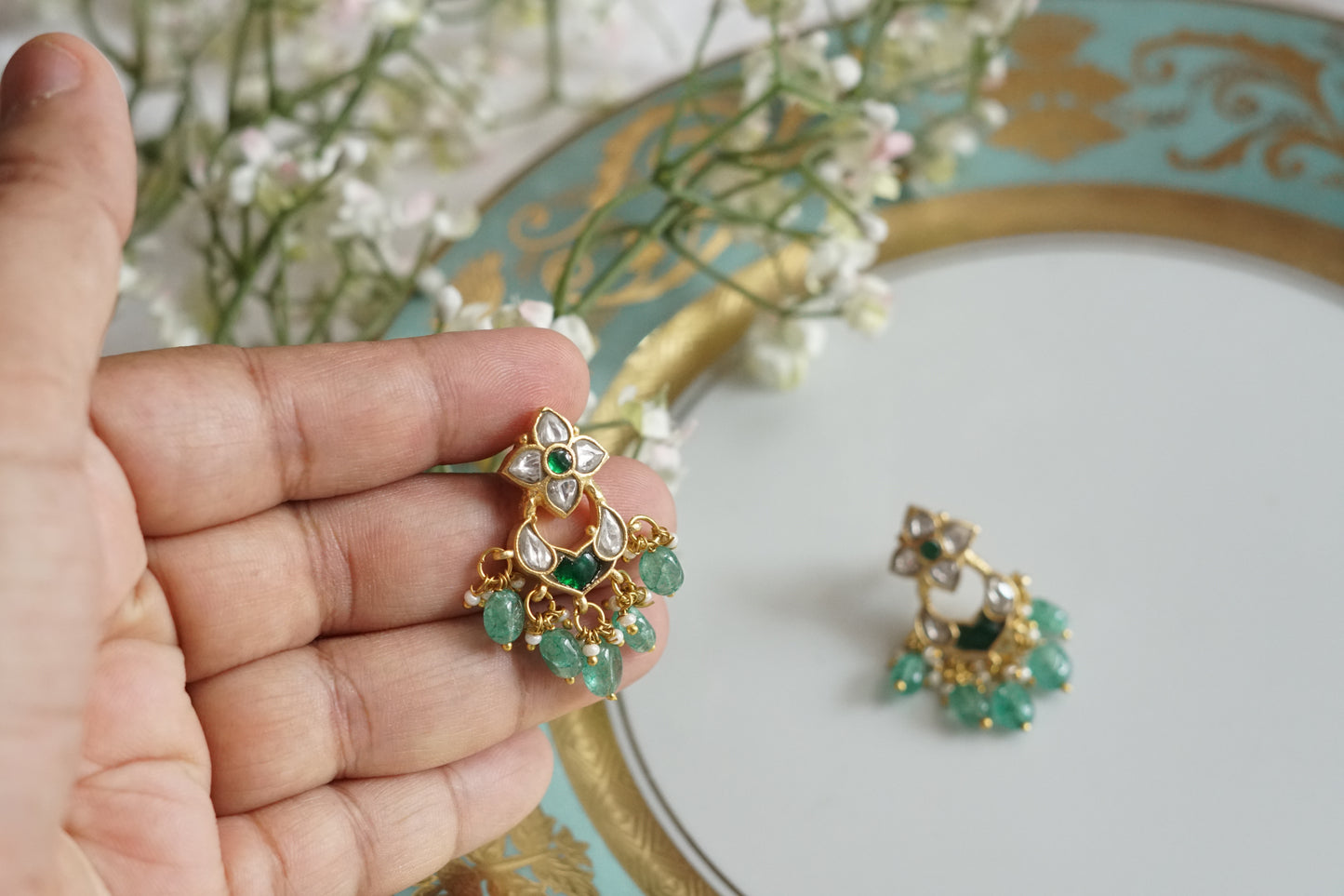 Kundan Earrings (1-5232)(K)