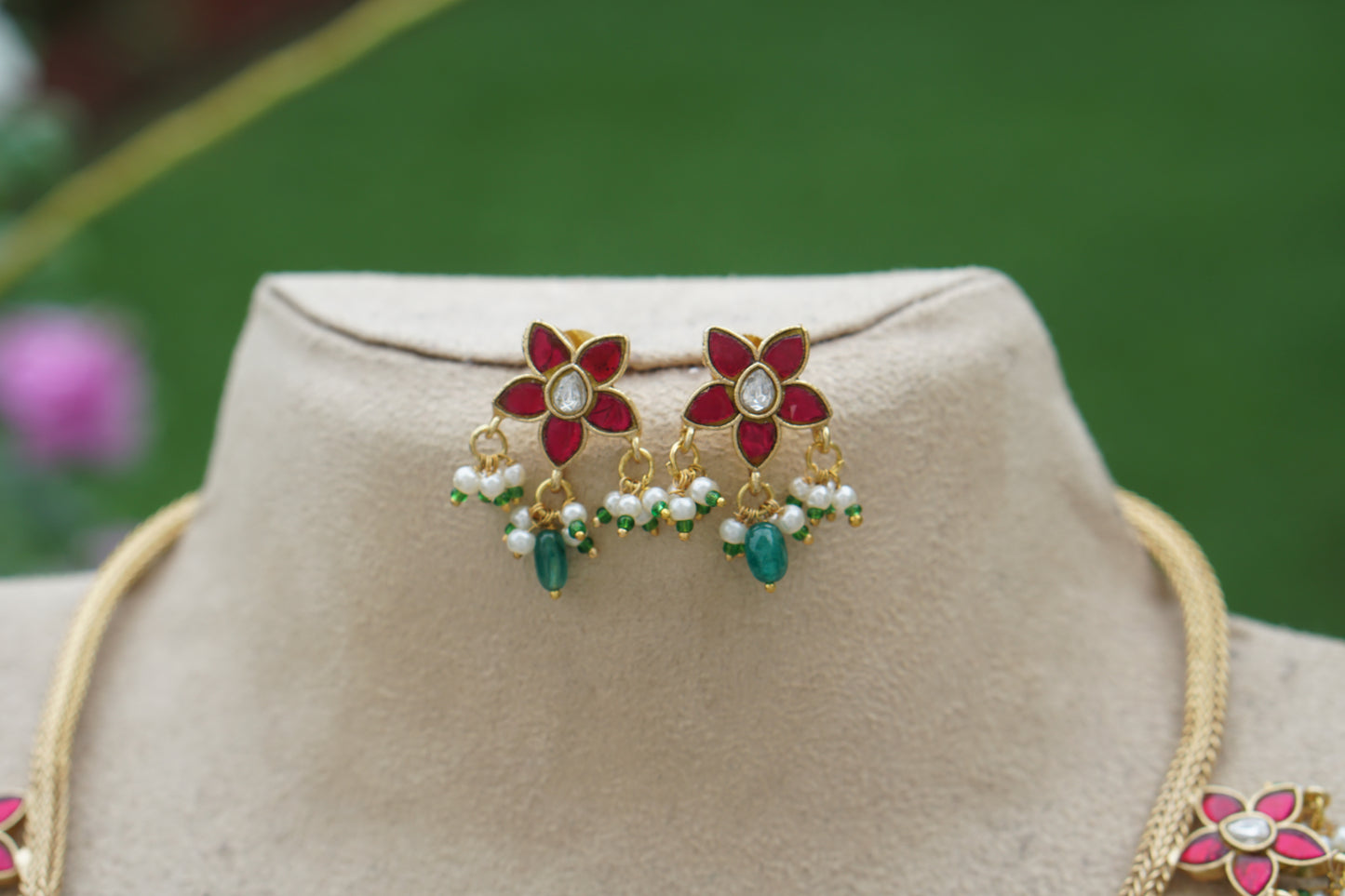 Kundan Necklace set (4-8256)(U)(OFFER PIECE) - JEWELSTYLE