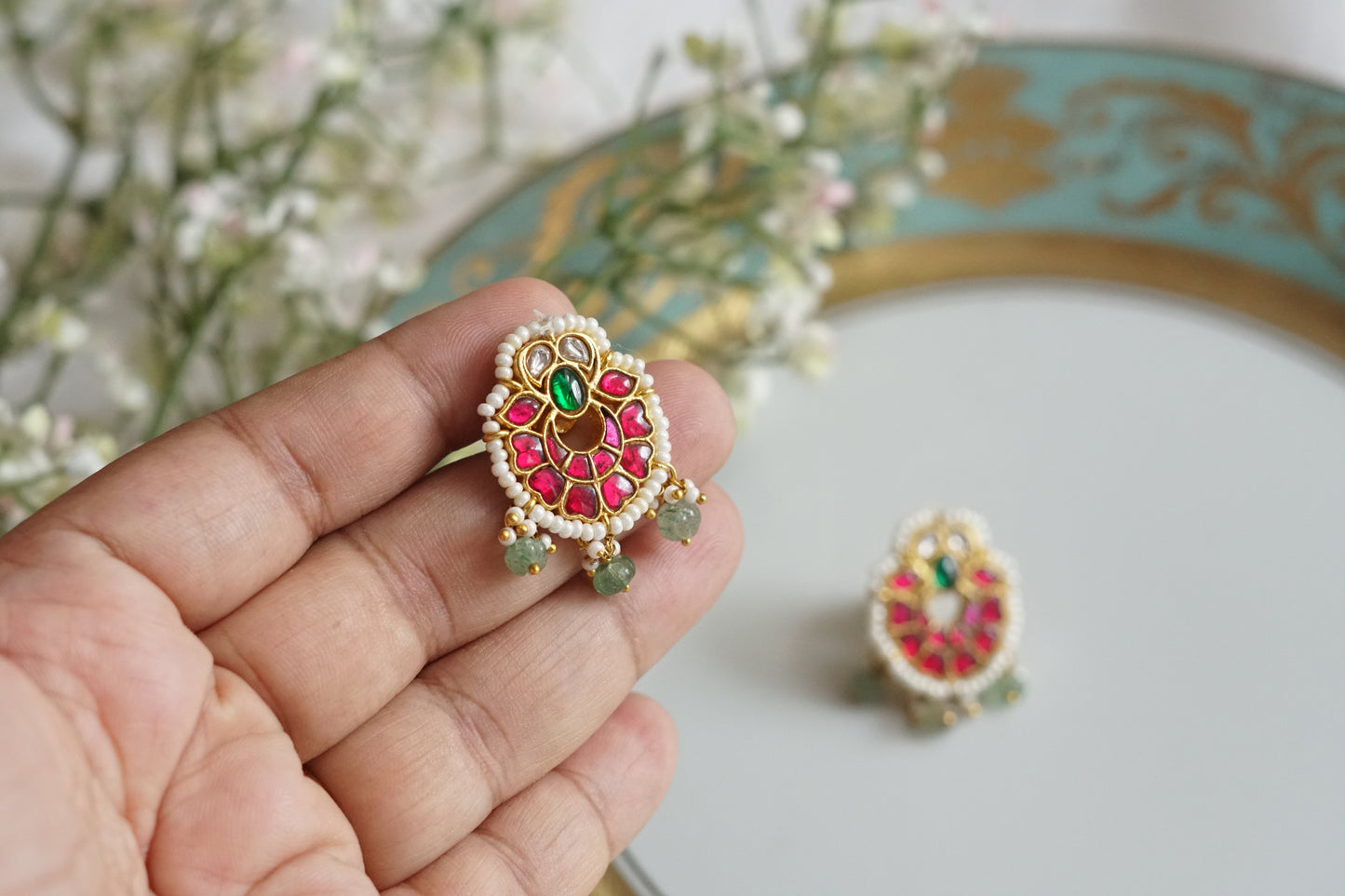 Kundan studs (1-5230)(K)
