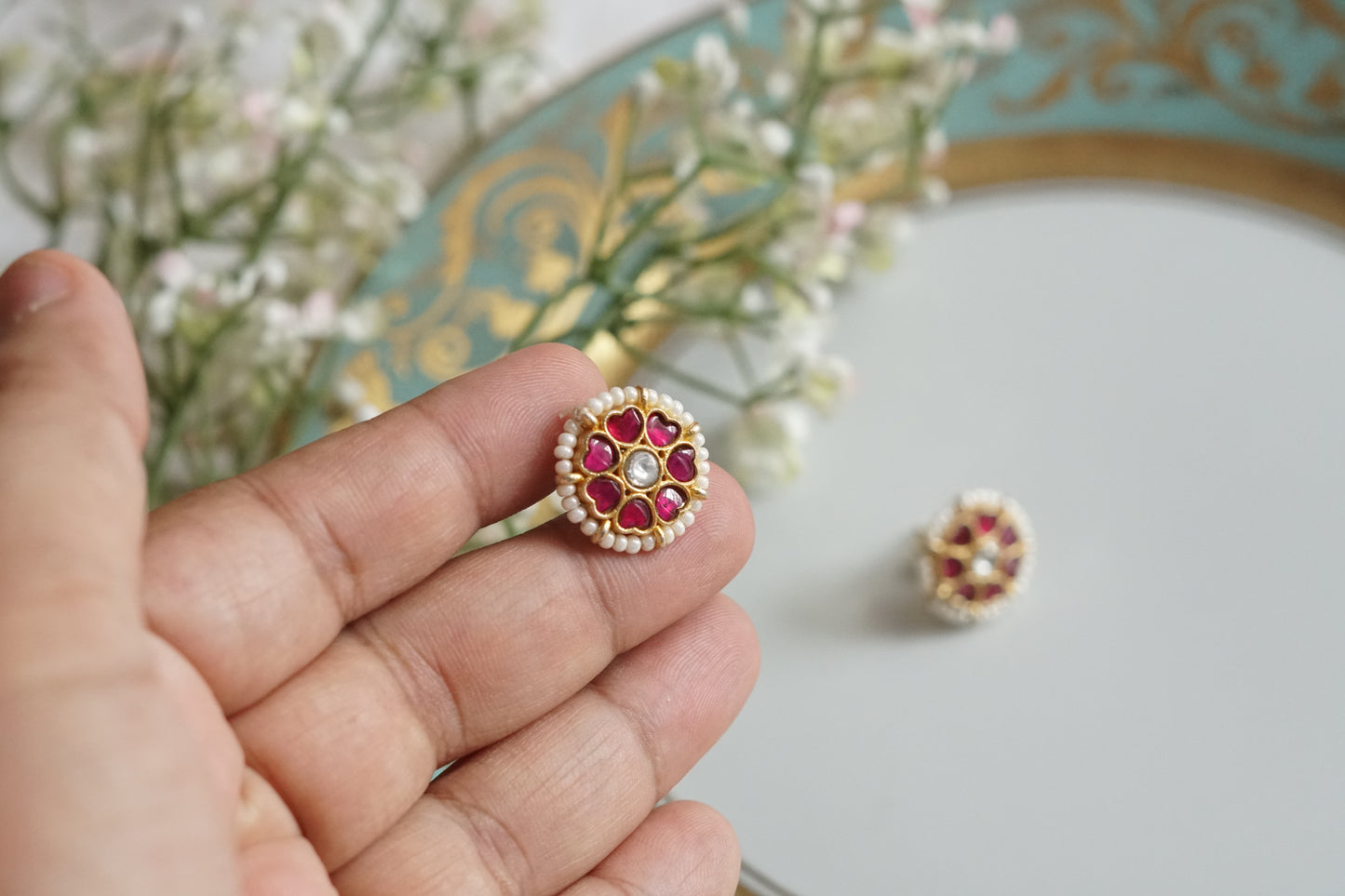 Kundan studs (1-5226)(K)