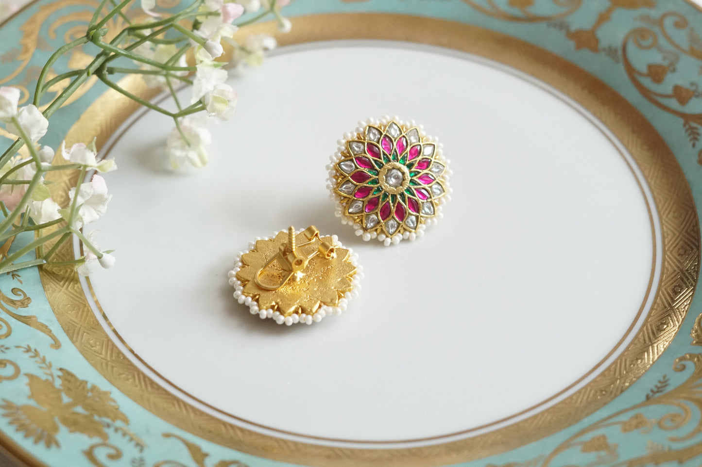Kundan studs (1-5224)(K)