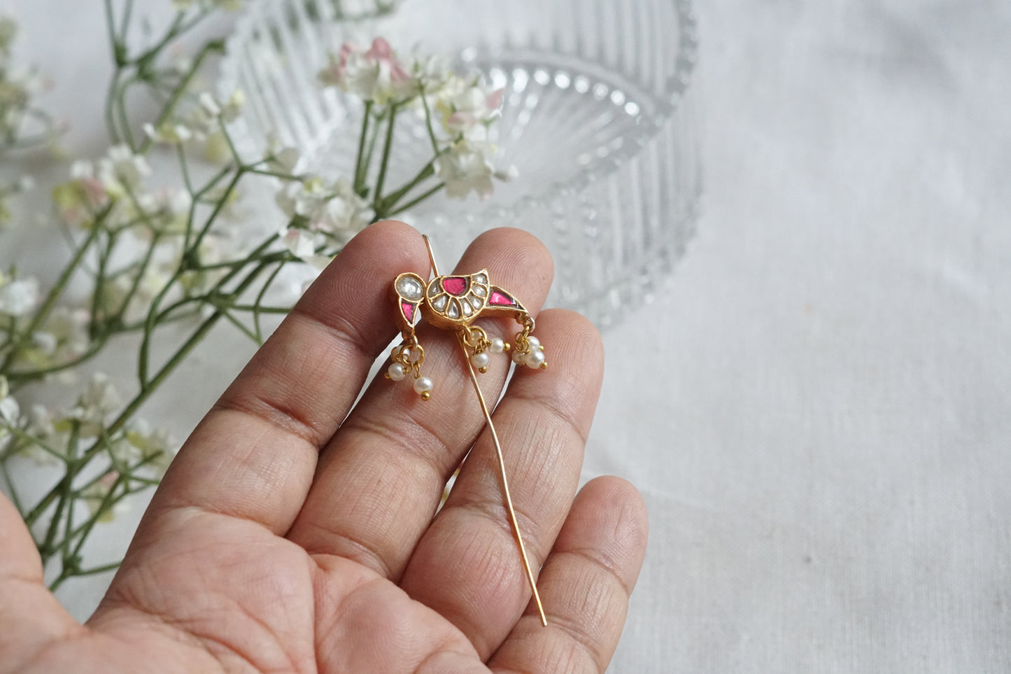 Kundan Earcuff Earrings (1-5265)(R)