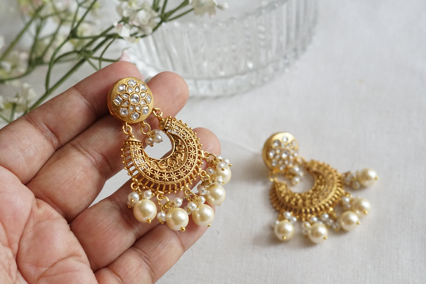 Kundan Earrings (1-5243)(R)