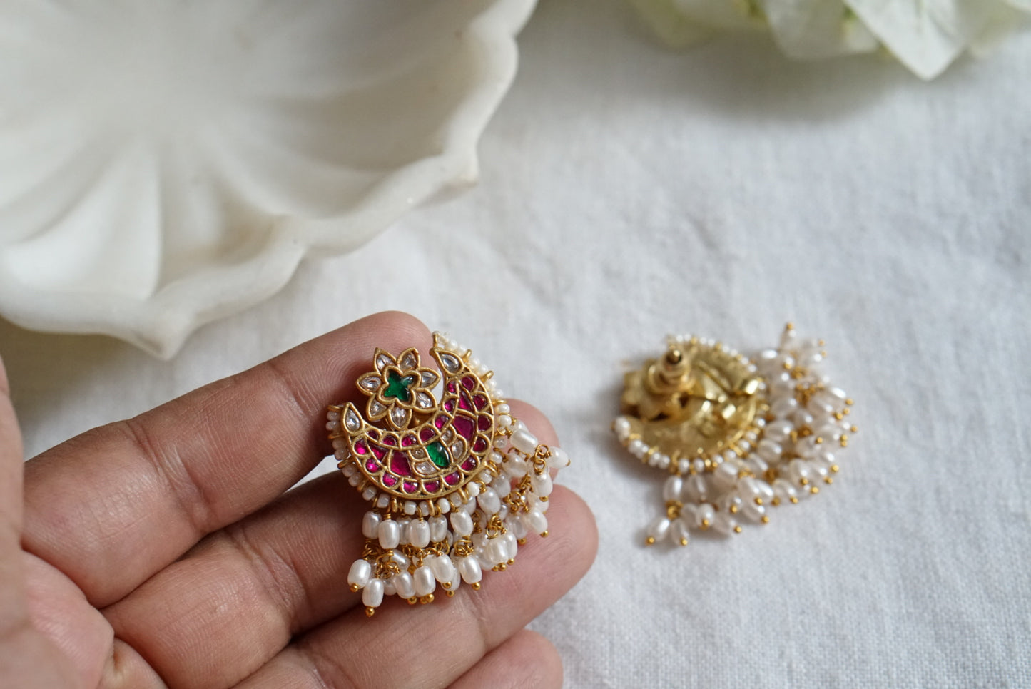 Kundan earring (1-3927)(K)(preorder)