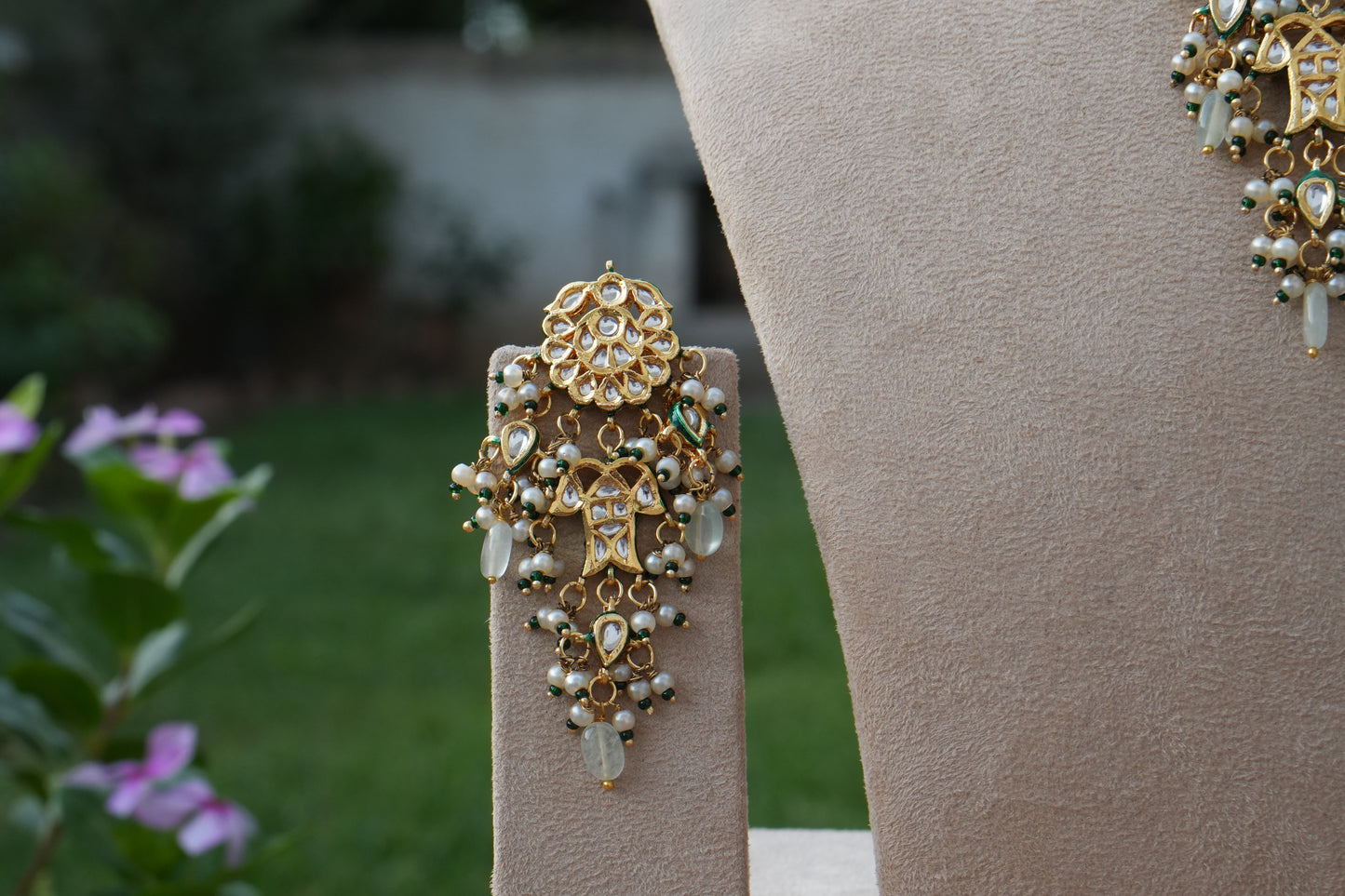 Kundan Necklace Set (4-9161)(B)