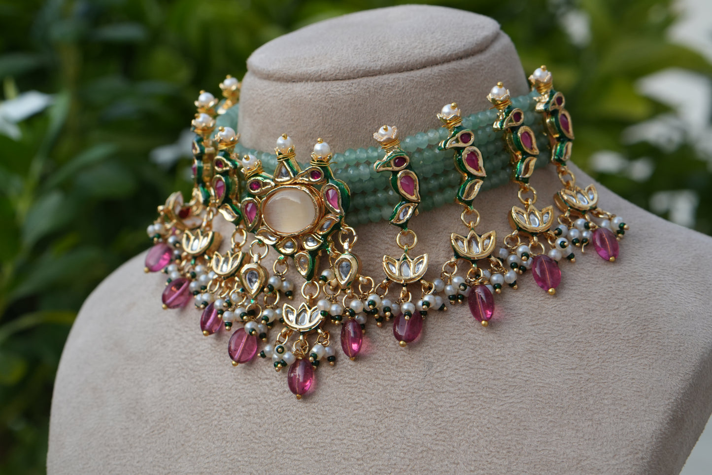 Kundan Choker Set (4-9164)(B)