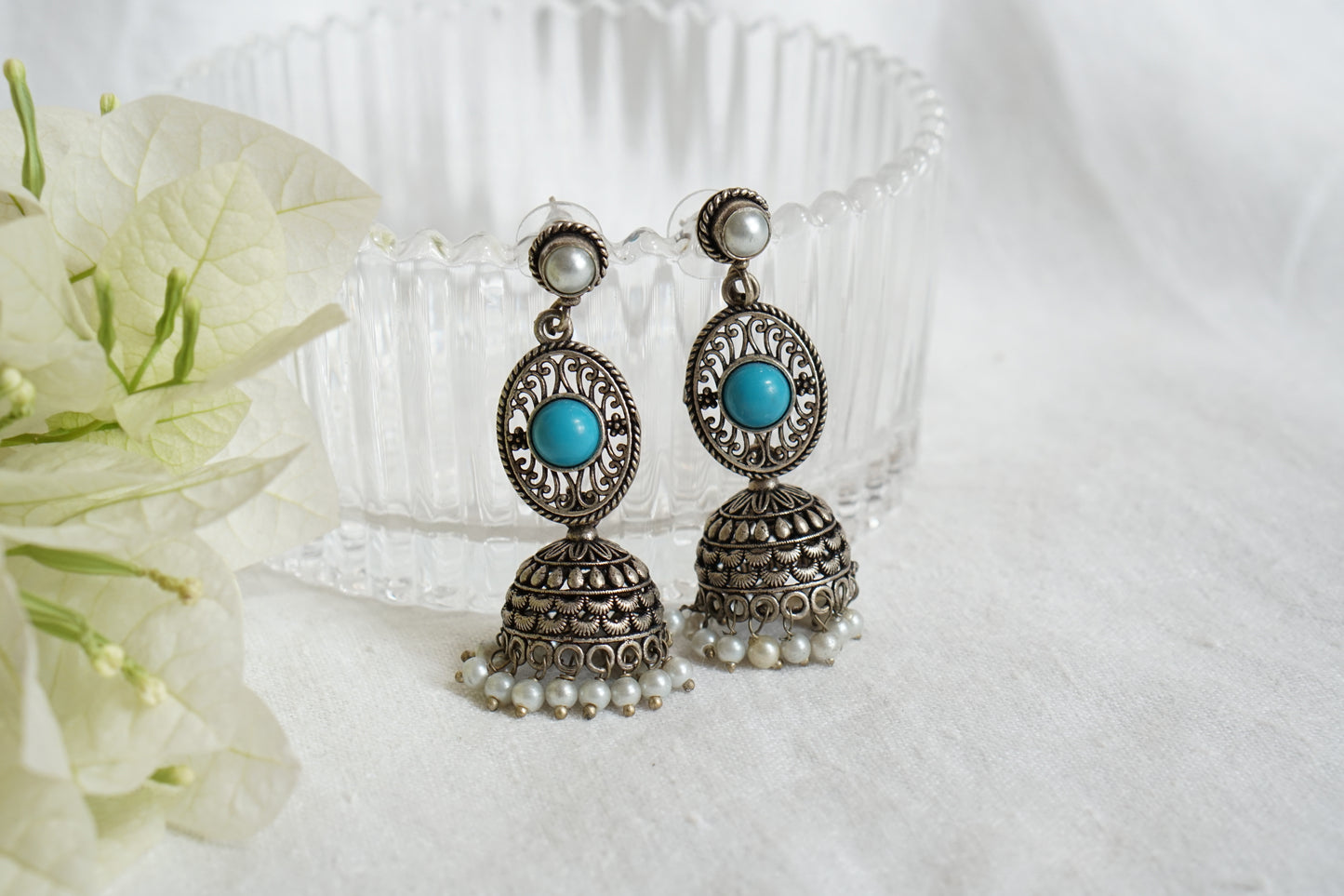 Oxidised Jhumki Earrings (1-4871)