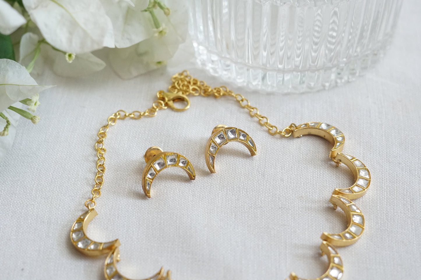 Chand Kundan Necklace Set (4-9287)(R)