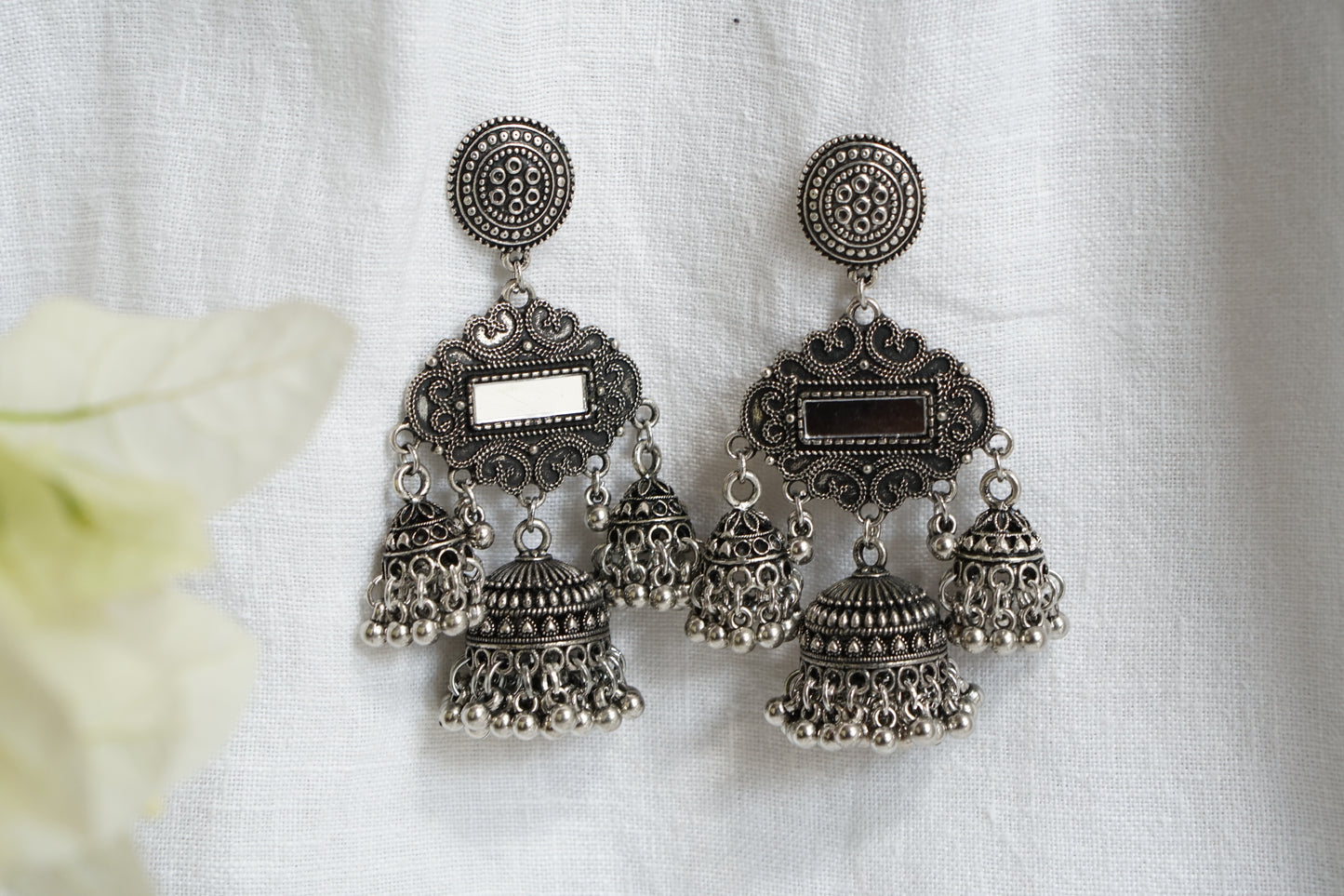 Oxidised Jhumki Earrings (1-4867)