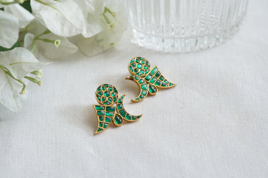 Green Stone Kundan Earrings (1-5273)(R)