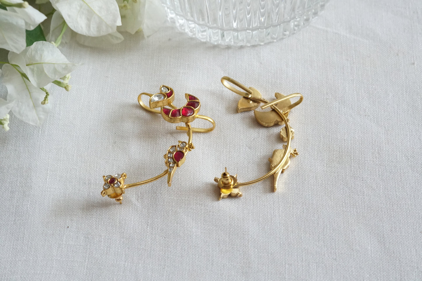 Kundan Earcuff Earrings (1-5276)(R)