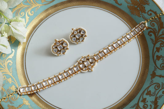 Kundan Choker Set (4-9284)(R)