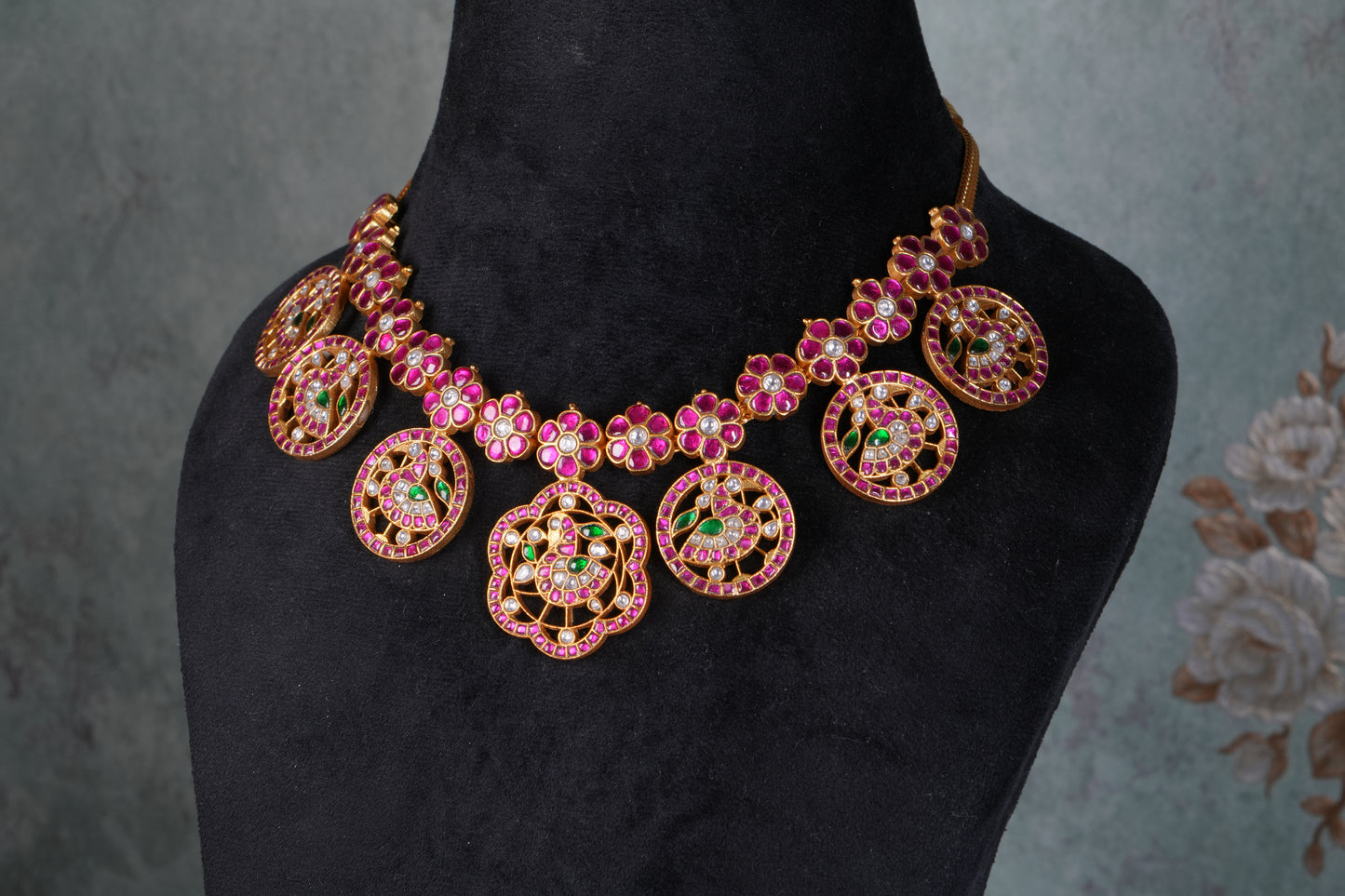 Kundan Necklace( 4-9207)(K) - JEWELSTYLE