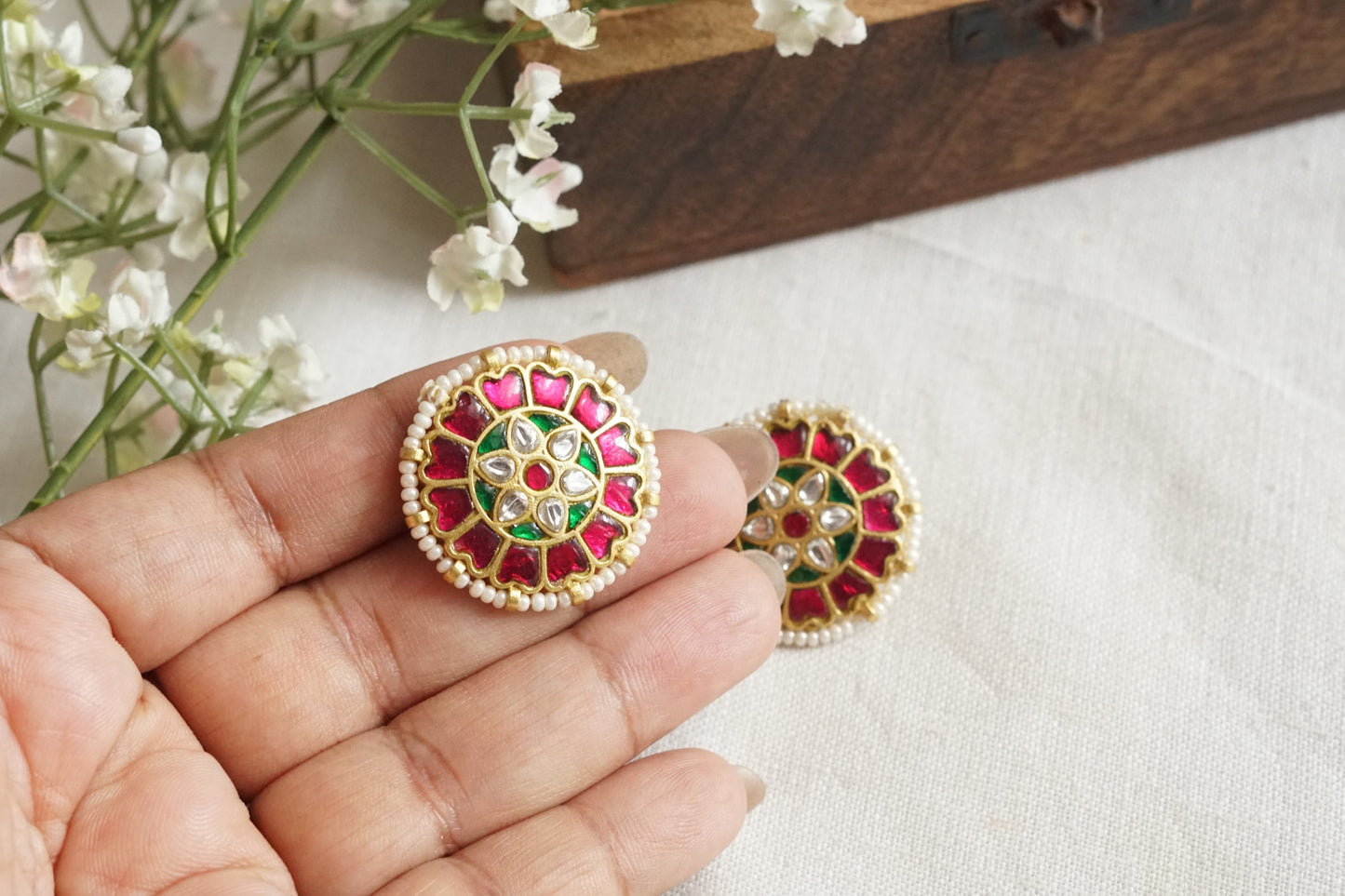 Kundan Studs (1-5295)(A)