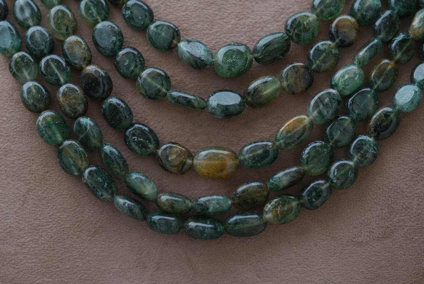 Green Beads Necklace (4-6117)(F) - JEWELSTYLE