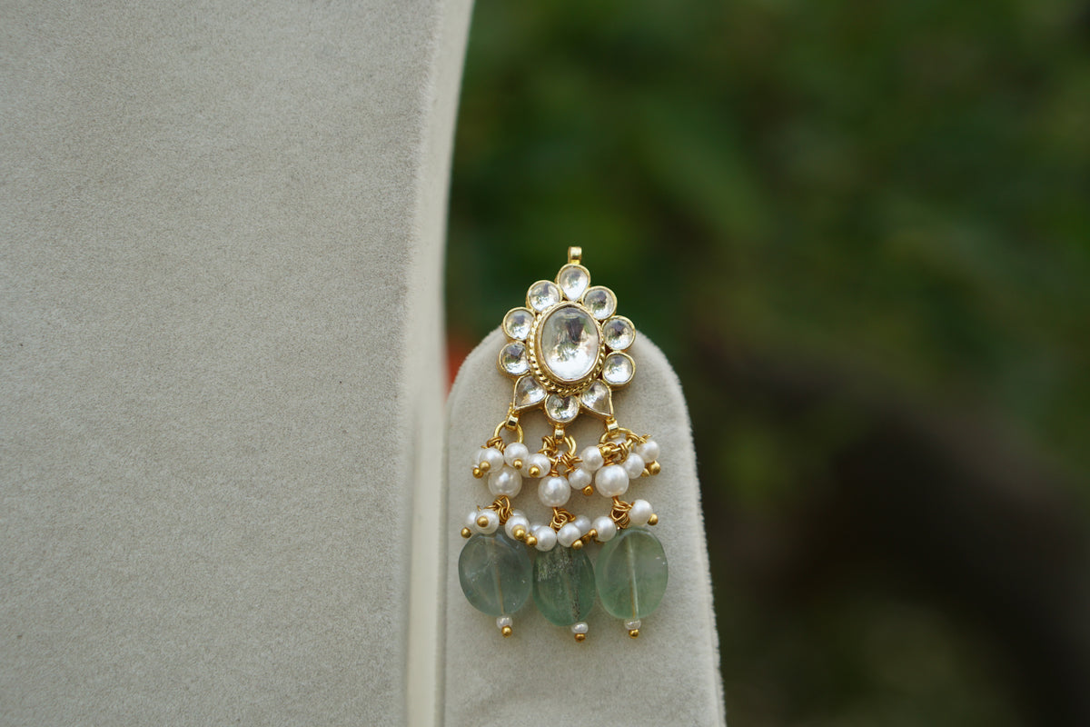 Kundan necklace set (4-8097)(A)(ALREADY DISCOUNTED)