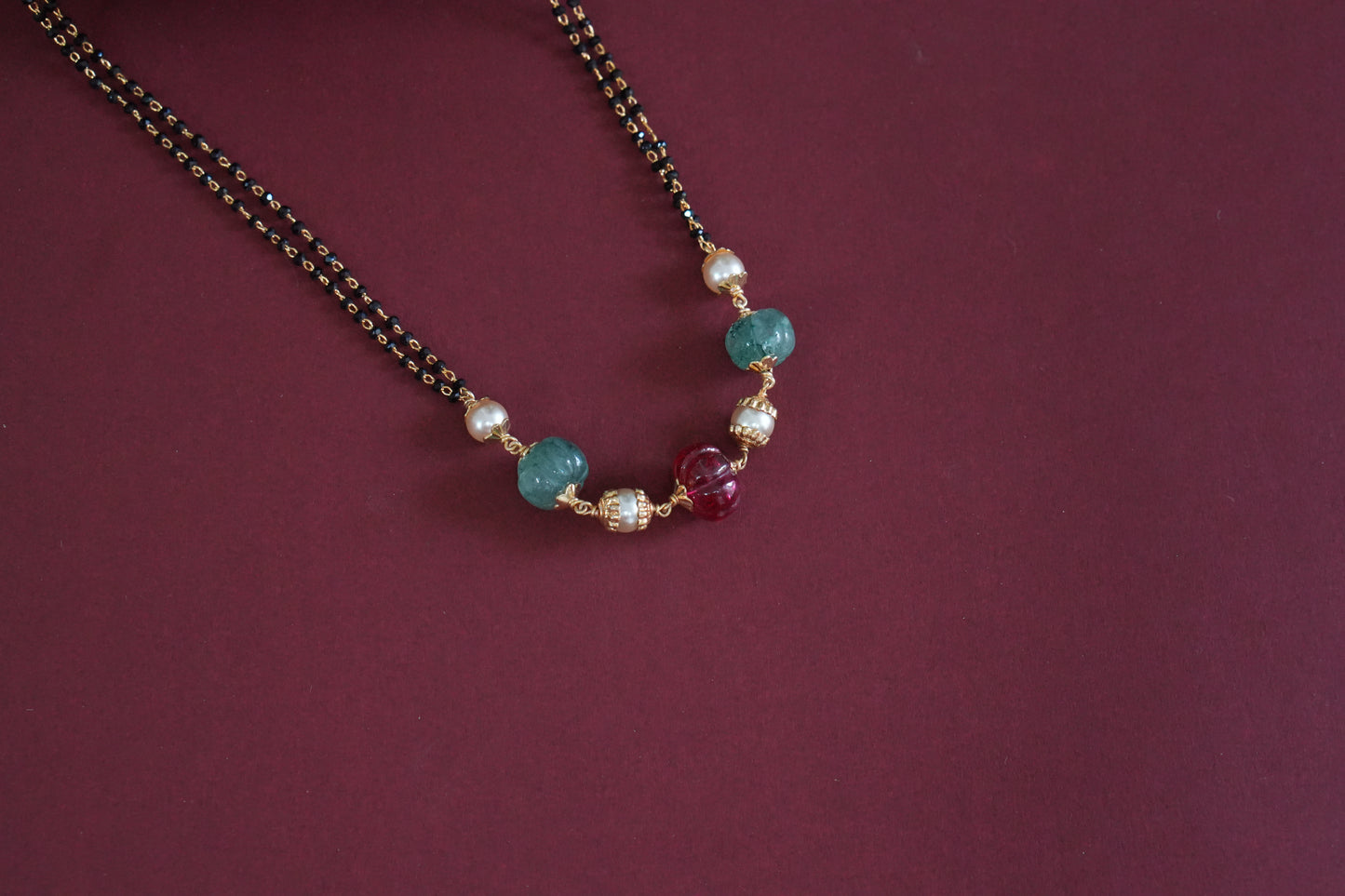 Black Beads Pendant (4-9262)(AK)