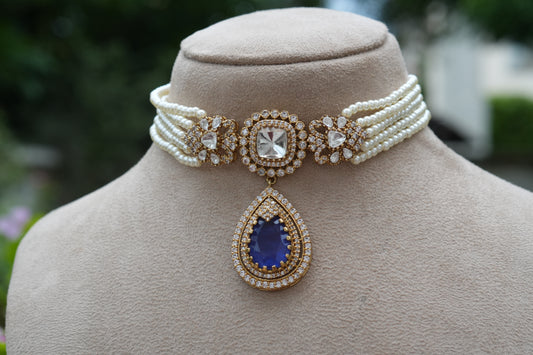 Polki Choker Set (4-9316)(B)