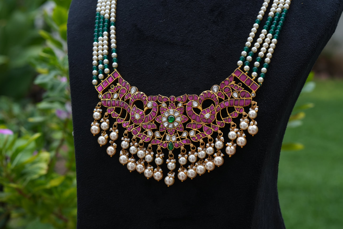 Kundan Pendant Necklace (4-9319)(K)