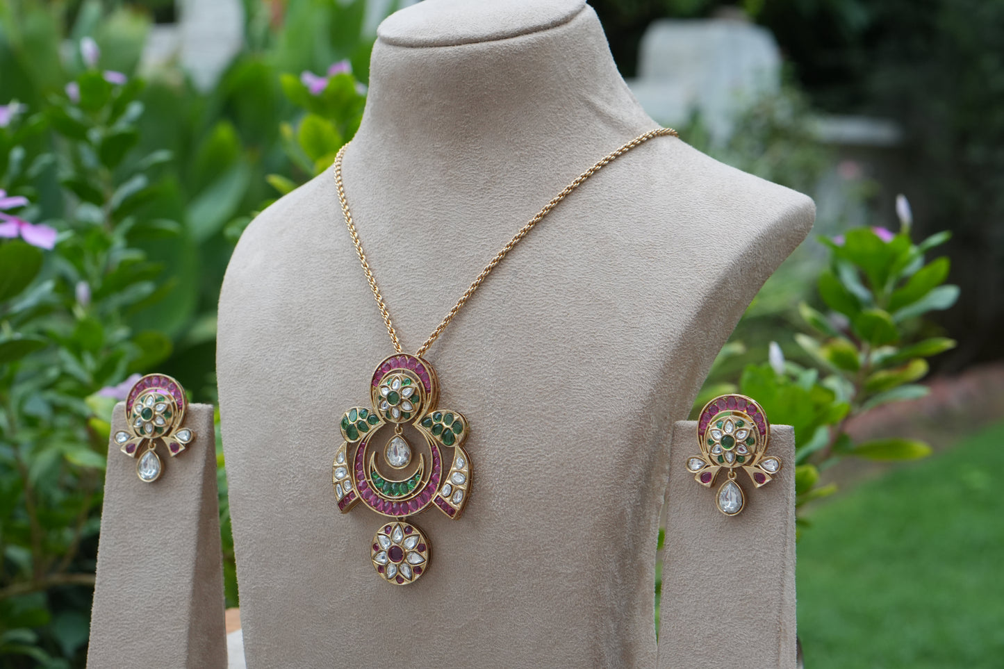Polki Pendant Set (4-9314)(B)
