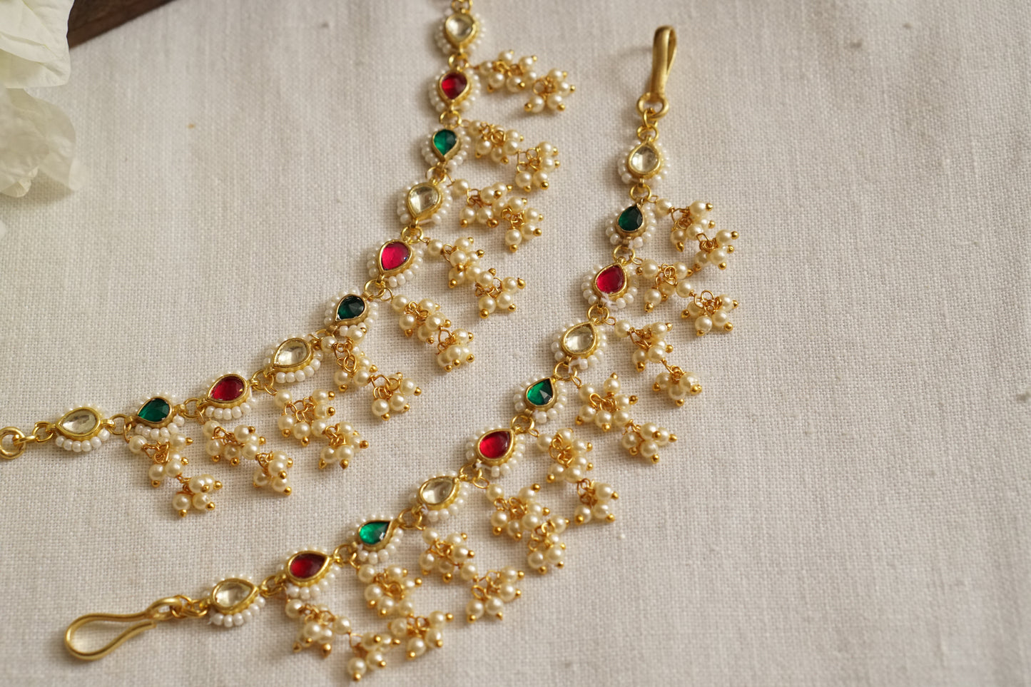 Kundan Ear chain (9-218)(N) - JEWELSTYLE
