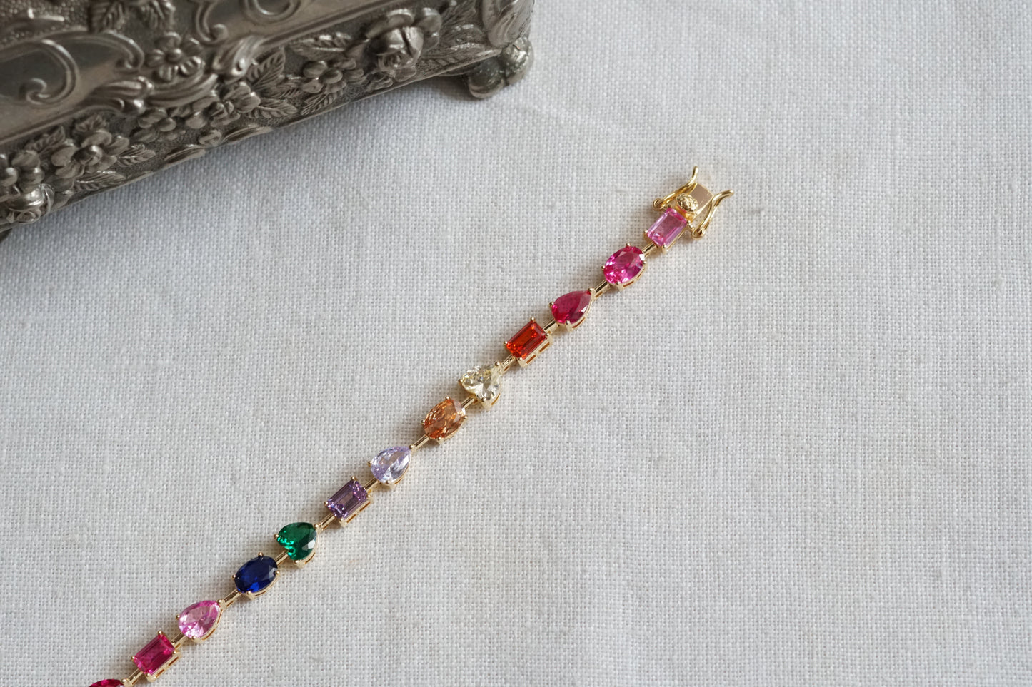 Multi Stone Ad Bracelet (3-492)(B)