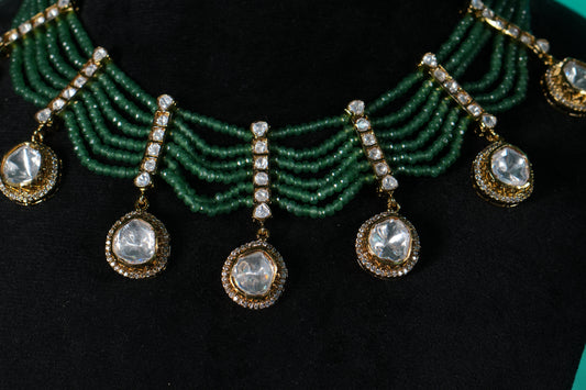 Polki Necklace Set(4-9363)(B)
