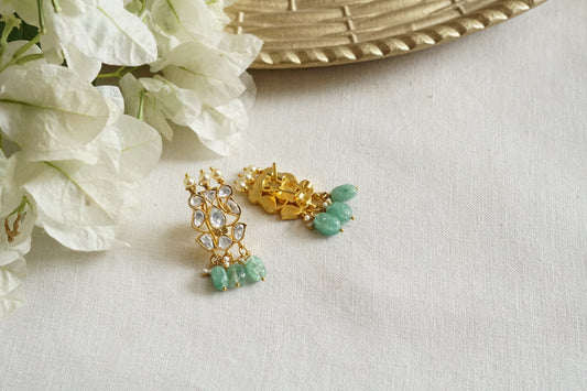 Mossainite Polki Studs (1-5361)(K) - JEWELSTYLE
