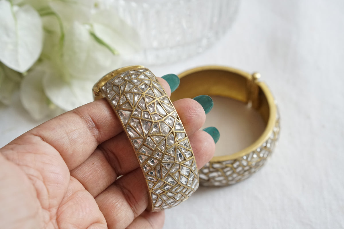 Kundan Bangles (3-510)(A) Openable