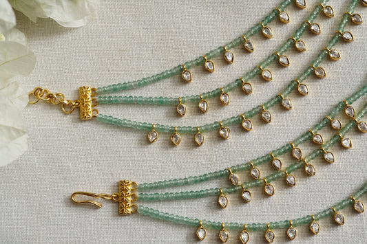 Mossainite polki Earchain(9-386)(K) - JEWELSTYLE