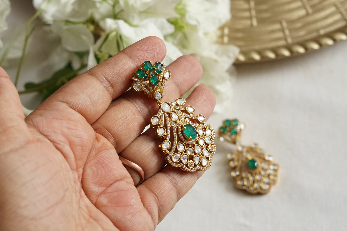 Polki Earrings (1-5371)(K)