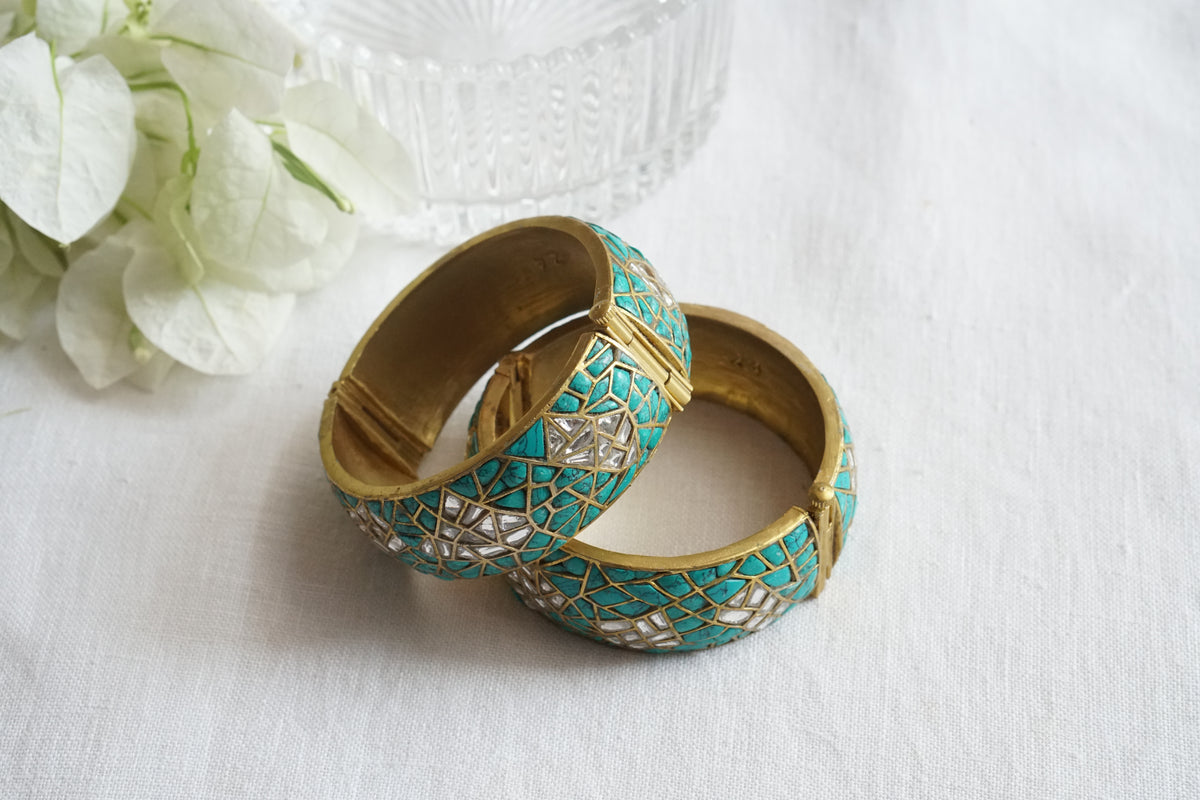 Kundan Bangles (3-511)(A) Openable