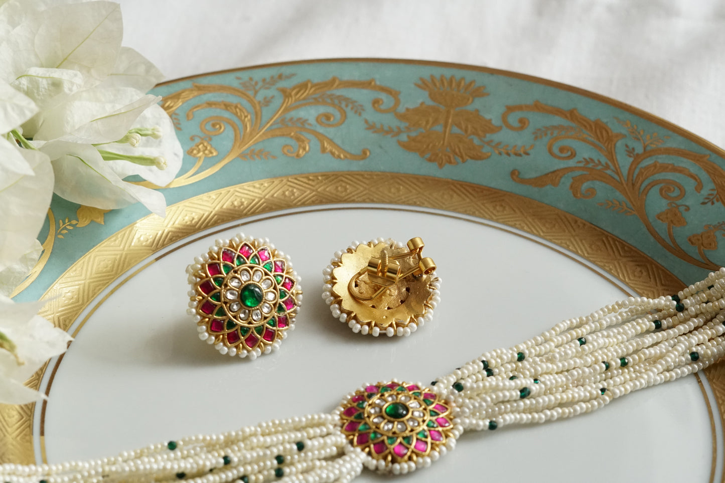 Kundan Choker Set (4-9387)(K)