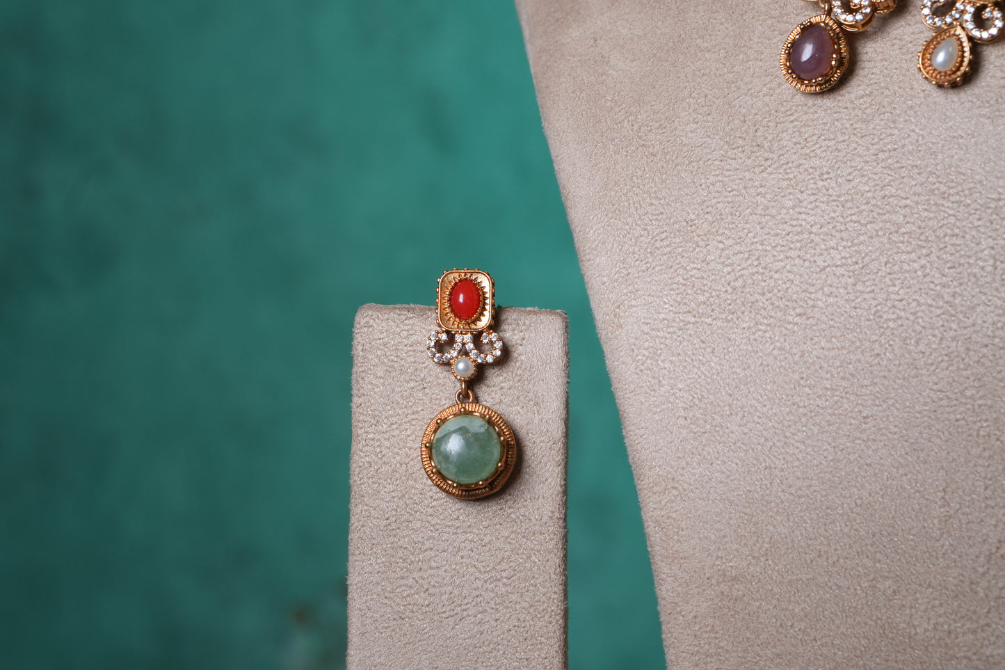 Multi Stone Necklace Set(4-9369)(B)
